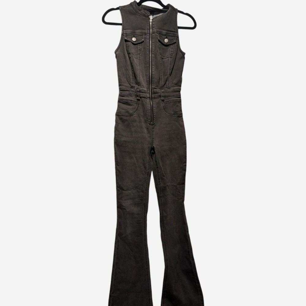 Pre-owned VENUS Charcoal Zippered Jumpsuit